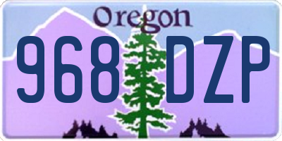 OR license plate 968DZP