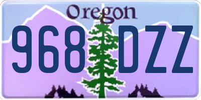 OR license plate 968DZZ