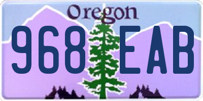 OR license plate 968EAB
