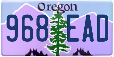 OR license plate 968EAD
