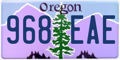 OR license plate 968EAE