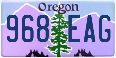 OR license plate 968EAG