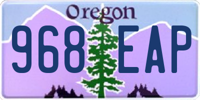 OR license plate 968EAP