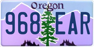 OR license plate 968EAR