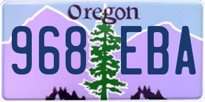 OR license plate 968EBA