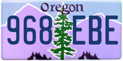 OR license plate 968EBE