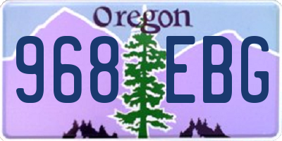 OR license plate 968EBG