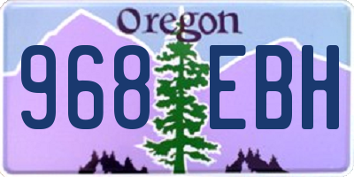 OR license plate 968EBH