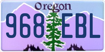 OR license plate 968EBL