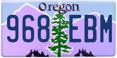 OR license plate 968EBM