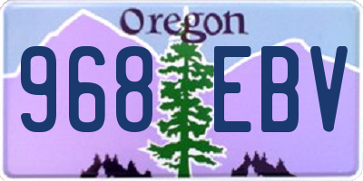 OR license plate 968EBV