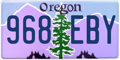 OR license plate 968EBY