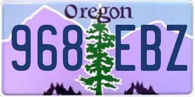 OR license plate 968EBZ