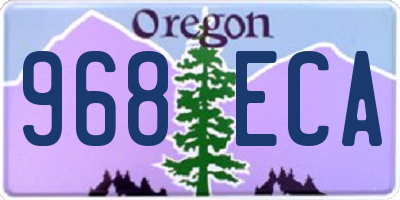OR license plate 968ECA