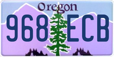 OR license plate 968ECB