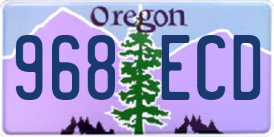 OR license plate 968ECD
