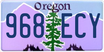 OR license plate 968ECY