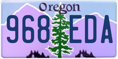 OR license plate 968EDA