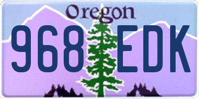 OR license plate 968EDK