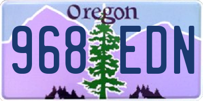 OR license plate 968EDN