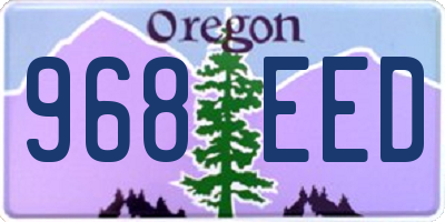 OR license plate 968EED