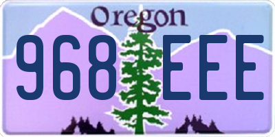 OR license plate 968EEE
