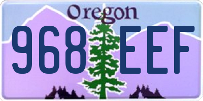 OR license plate 968EEF