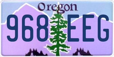 OR license plate 968EEG