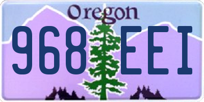 OR license plate 968EEI