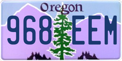 OR license plate 968EEM