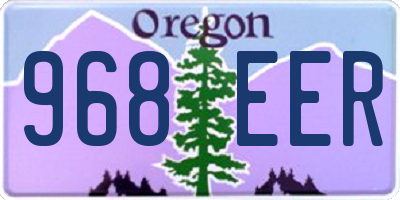 OR license plate 968EER