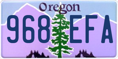 OR license plate 968EFA