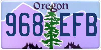 OR license plate 968EFB