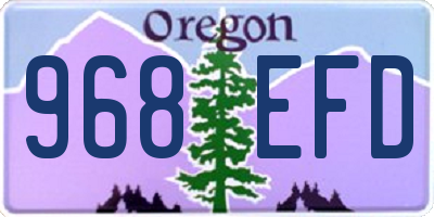 OR license plate 968EFD