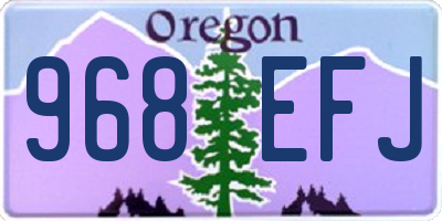 OR license plate 968EFJ