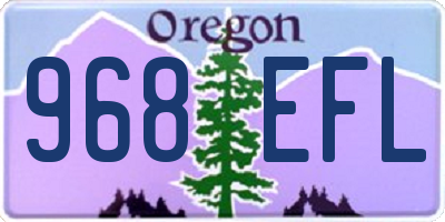 OR license plate 968EFL