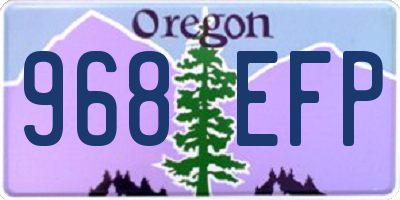 OR license plate 968EFP