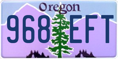 OR license plate 968EFT