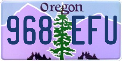 OR license plate 968EFU