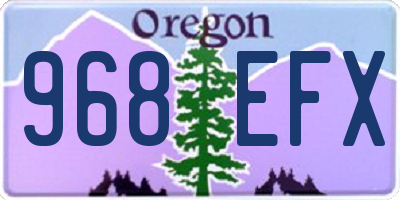 OR license plate 968EFX