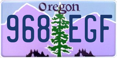 OR license plate 968EGF