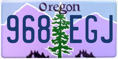OR license plate 968EGJ