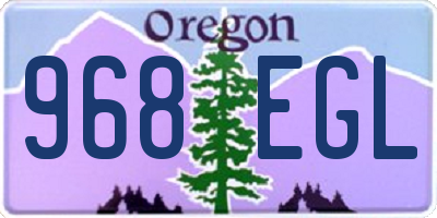 OR license plate 968EGL