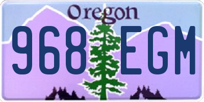 OR license plate 968EGM