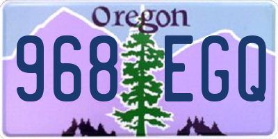 OR license plate 968EGQ