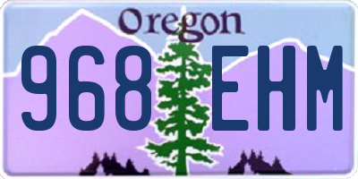 OR license plate 968EHM