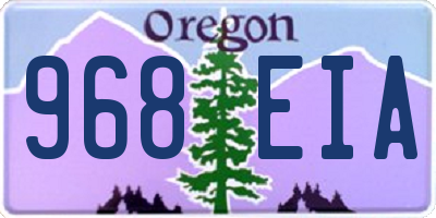 OR license plate 968EIA