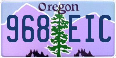 OR license plate 968EIC