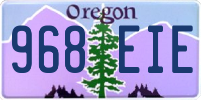 OR license plate 968EIE