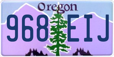 OR license plate 968EIJ